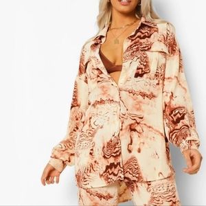 Marble Print Pant Set.